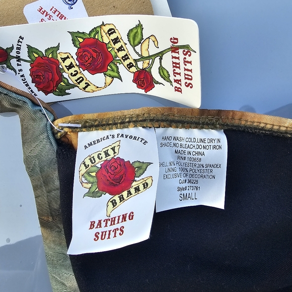 Lucky brand vintage bikini swim top small nwt - Picture 7 of 7